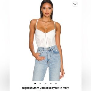 Free People Night Rhythm Corset Bodysuit